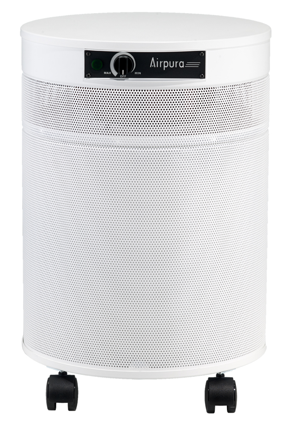 Airpura-branded purifier, detailed front view; exact model unconfirmed.